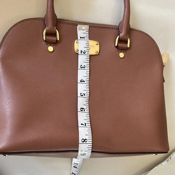 Michael Kors Dusty Rose Gold accents Leather Satchel Crossbody Bag - Picture 13 of 13